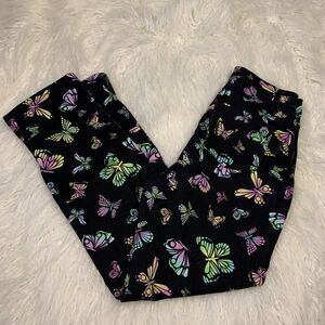 NWT Dolls Kill x Current Mood Black Pastel Butterfly Jeans Sz Medium